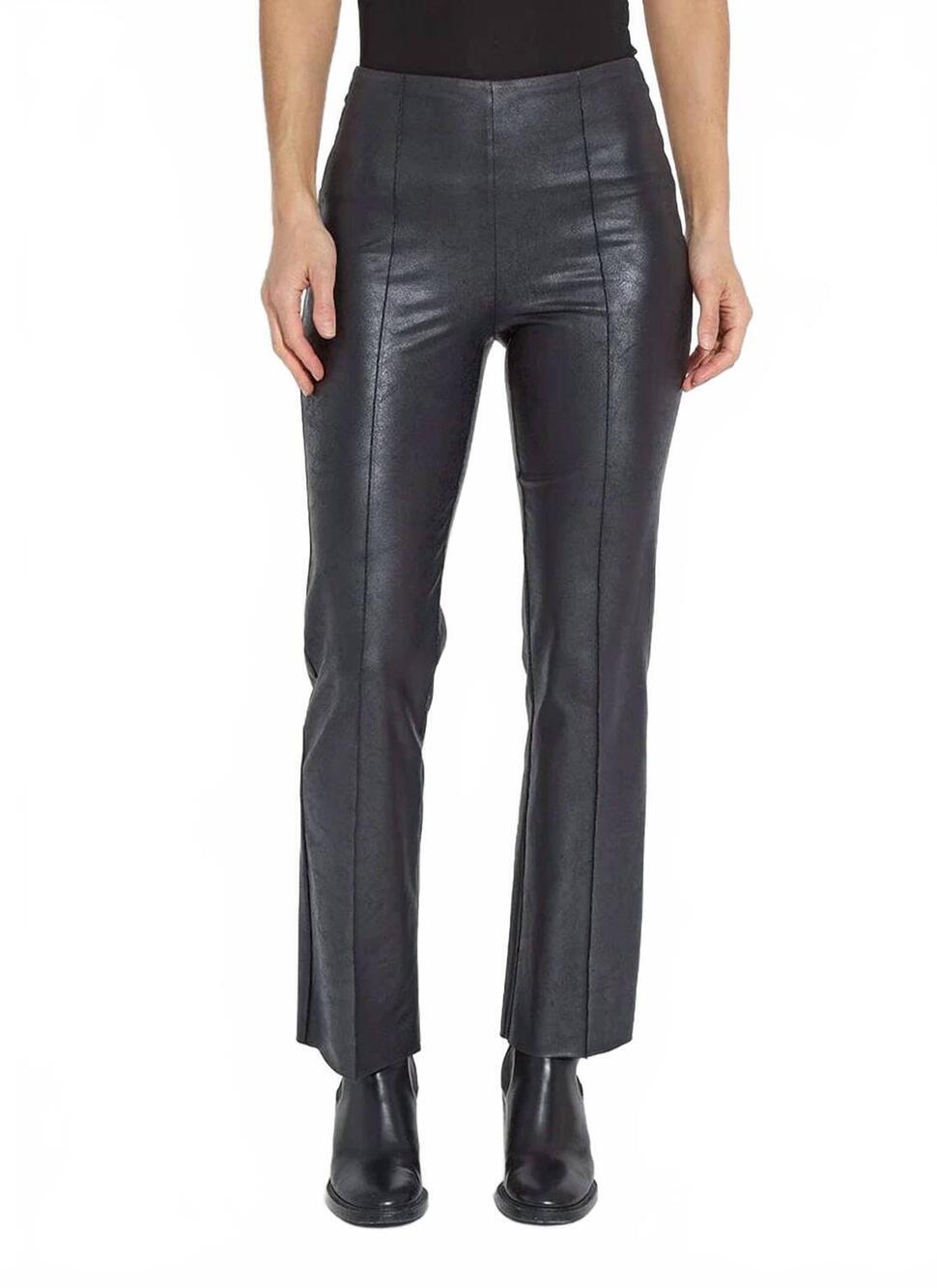NEW LYSSE elysse foiled leather pants in black
